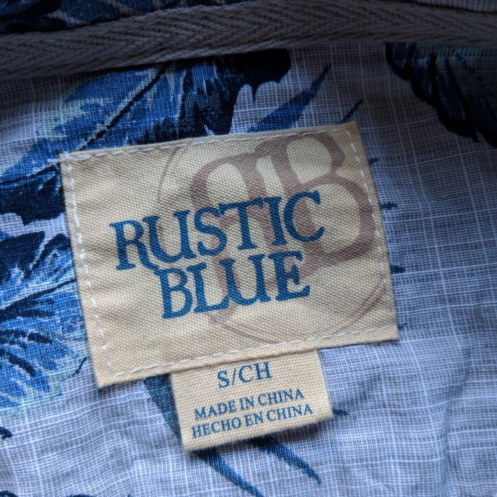 Rustic Blue Button Down Shirt - Picture 2 of 2